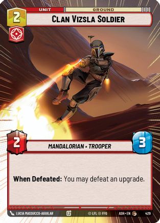 Image of Clan Vizsla Soldier (Hyperspace) (429) - Ashes of the Empire