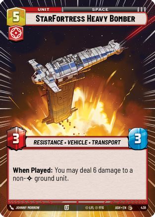 Image of StarFortress Heavy Bomber (Hyperspace) (438) - Ashes of the Empire