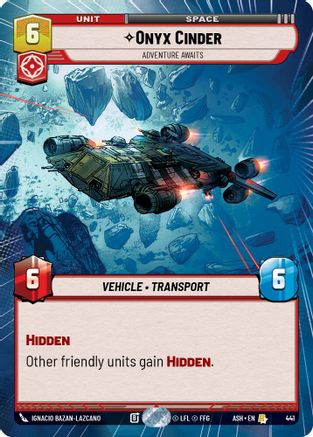 Image of Onyx Cinder - Adventure Awaits (Hyperspace) (441) - Ashes of the Empire