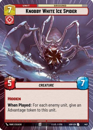 Image of Knobby White Ice Spider (Hyperspace) (442) - Ashes of the Empire