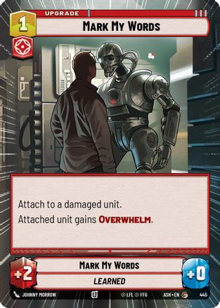 Image of Mark My Words (Hyperspace) (445) - Ashes of the Empire