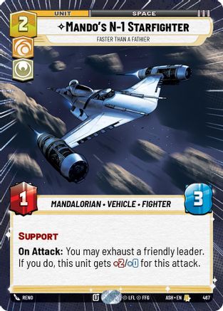 Image of Mando's N-1 Starfighter - Faster than a Fathier (Hyperspace) (467) - Ashes of the Empire