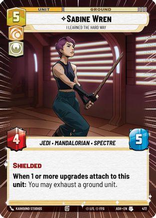 Image of Sabine Wren - I Learned the Hard Way (Hyperspace) (472) - Ashes of the Empire