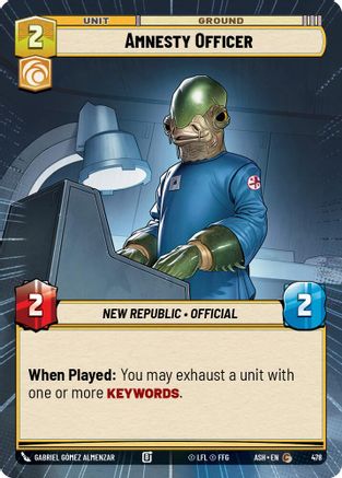 Image of Amnesty Officer (Hyperspace) (478) - Ashes of the Empire