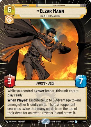 Image of Elzar Mann - Haunted by a Vision (Hyperspace) (488) - Ashes of the Empire
