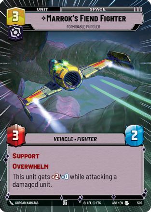 Image of Marrok's Fiend Fighter - Formidable Pursuer (Hyperspace) (505) - Ashes of the Empire