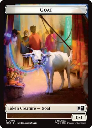Image of Goat // Construct Double-Sided Token (MSC-6 // 14) - Commander: Marvel Super Heroes Foil
