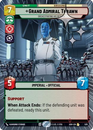 Image of Grand Admiral Thrawn - Orchestrating His Return (Hyperspace Foil) (535) - Ashes of the Empire Foil
