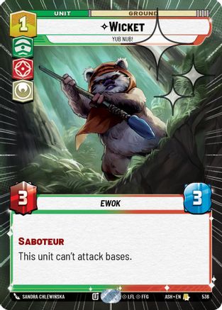 Image of Wicket - Yub Nub! (Hyperspace Foil) (536) - Ashes of the Empire Foil