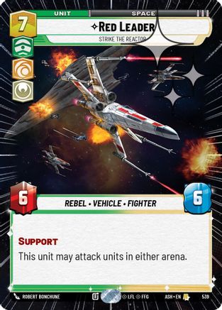 Image of Red Leader - Strike the Reactor (Hyperspace Foil) (539) - Ashes of the Empire Foil