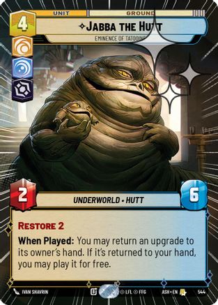 Image of Jabba the Hutt - Eminence of Tatooine (Hyperspace Foil) (544) - Ashes of the Empire Foil