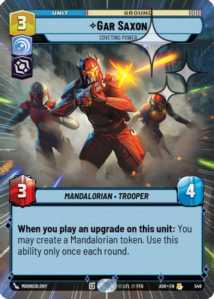 Image of Gar Saxon - Coveting Power (Hyperspace Foil) (549) - Ashes of the Empire Foil