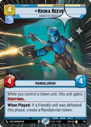 Image of Koska Reeves - Warrior of Mandalore (Hyperspace Foil) (581) - Ashes of the Empire Foil
