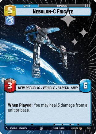 Image of Nebulon-C Frigate (Hyperspace Foil) (583) - Ashes of the Empire Foil