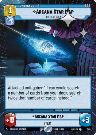 Image of Arcana Star Map - Path to Peridea (Hyperspace Foil) (586) - Ashes of the Empire Foil