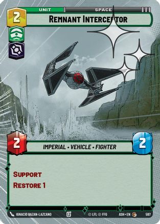 Image of Remnant Interceptor (Hyperspace Foil) (597) - Ashes of the Empire Foil