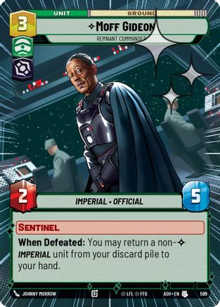 Image of Moff Gideon - Remnant Commander (Hyperspace Foil) (599) - Ashes of the Empire Foil