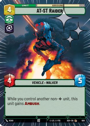 Image of AT-ST Raider (Hyperspace Foil) (600) - Ashes of the Empire Foil