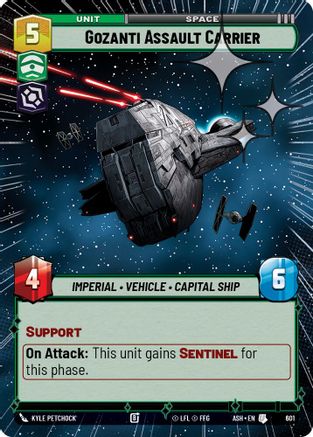 Image of Gozanti Assault Carrier (Hyperspace Foil) (601) - Ashes of the Empire Foil