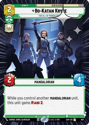 Image of Bo-Katan Kryze - For All of Mandalore (Hyperspace Foil) (607) - Ashes of the Empire Foil