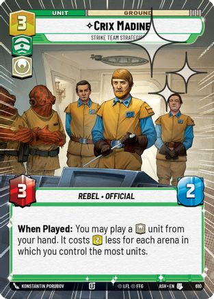 Image of Crix Madine - Strike Team Strategist (Hyperspace Foil) (610) - Ashes of the Empire Foil
