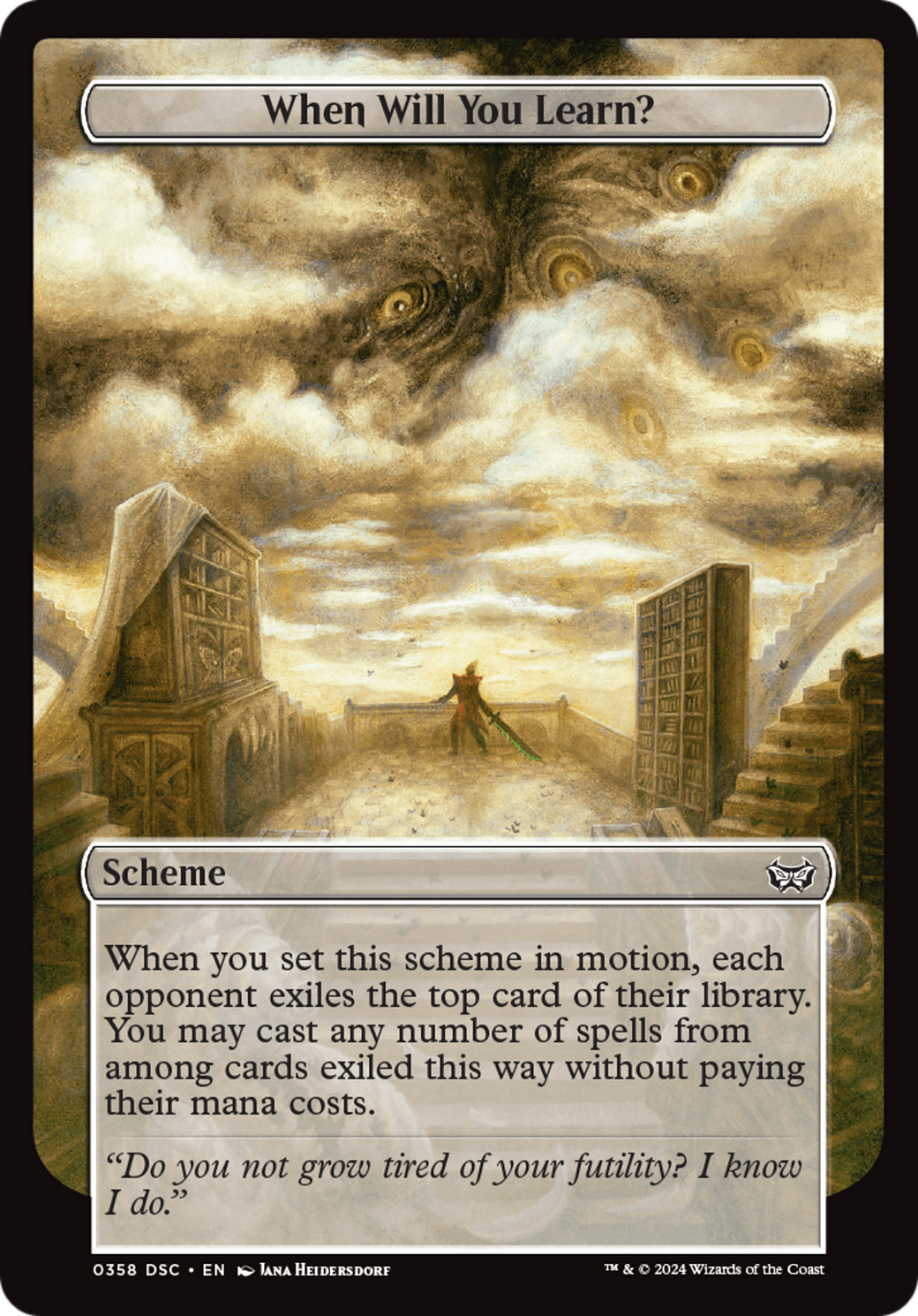 Image of When Will You Learn? (Full Art) (A:DSC-358) - Duskmourn: House of Horror Commander