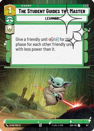 Image of The Student Guides the Master (Hyperspace Foil) (617) - Ashes of the Empire Foil
