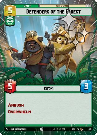 Image of Defenders of the Forest (Hyperspace Foil) (631) - Ashes of the Empire Foil