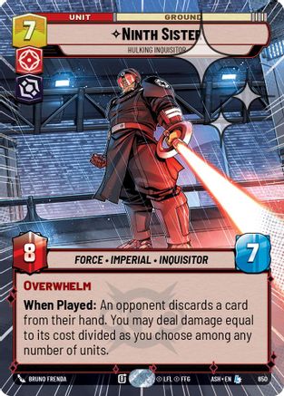 Image of Ninth Sister - Hulking Inquisitor (Hyperspace Foil) (650) - Ashes of the Empire Foil