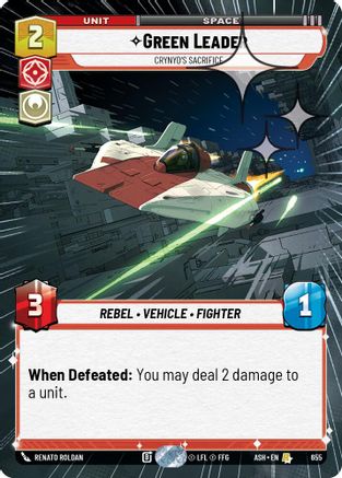 Image of Green Leader - Crynyd's Sacrifice (Hyperspace Foil) (655) - Ashes of the Empire Foil