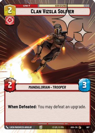 Image of Clan Vizsla Soldier (Hyperspace Foil) (667) - Ashes of the Empire Foil