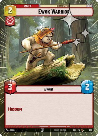 Image of Ewok Warrior (Hyperspace Foil) (668) - Ashes of the Empire Foil