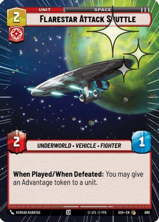 Image of Flarestar Attack Shuttle (Hyperspace Foil) (669) - Ashes of the Empire Foil