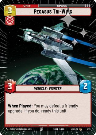 Image of Pegasus Tri-Wing (Hyperspace Foil) (673) - Ashes of the Empire Foil