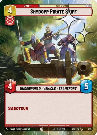 Image of Shydopp Pirate Skiff (Hyperspace Foil) (675) - Ashes of the Empire Foil