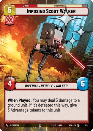 Image of Imposing Scout Walker (Hyperspace Foil) (678) - Ashes of the Empire Foil