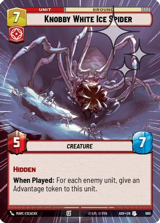 Image of Knobby White Ice Spider (Hyperspace Foil) (680) - Ashes of the Empire Foil
