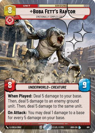 Image of Boba Fett's Rancor - Emotionally Complex Creature (Hyperspace Foil) (681) - Ashes of the Empire Foil