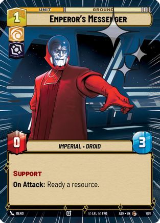 Image of Emperor's Messenger (Hyperspace Foil) (691) - Ashes of the Empire Foil