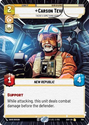 Image of Carson Teva - There's Something Going On (Hyperspace Foil) (704) - Ashes of the Empire Foil