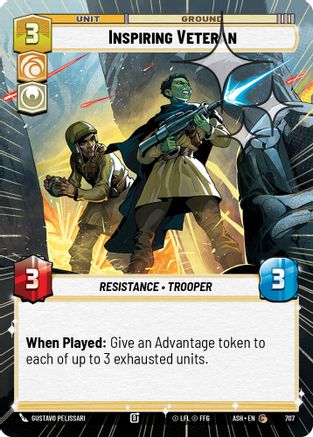 Image of Inspiring Veteran (Hyperspace Foil) (707) - Ashes of the Empire Foil