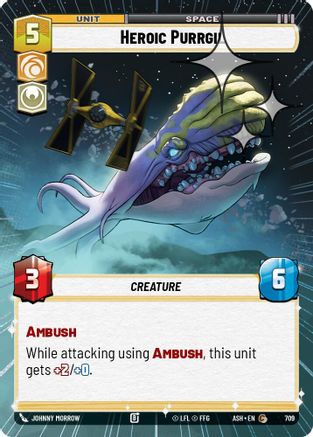Image of Heroic Purrgil (Hyperspace Foil) (709) - Ashes of the Empire Foil