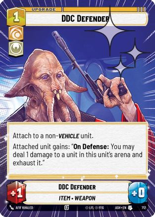 Image of DDC Defender (Hyperspace Foil) (712) - Ashes of the Empire Foil