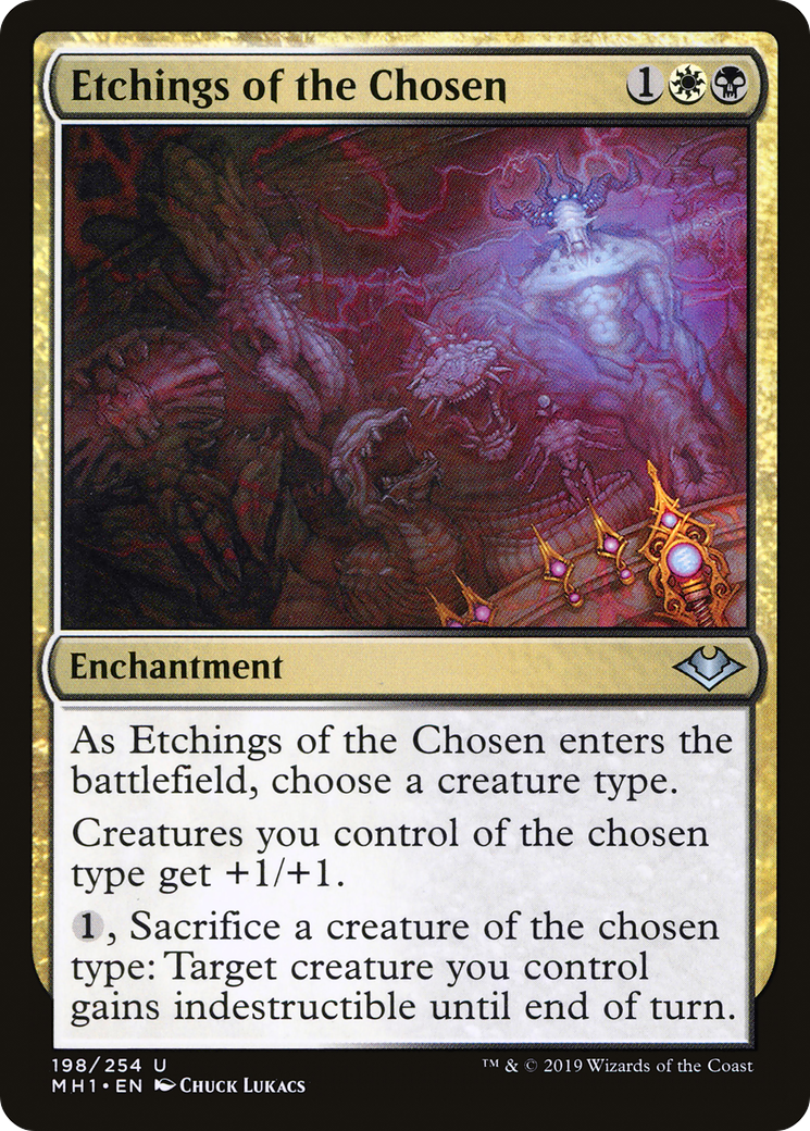 Image of Etchings of the Chosen (MH1-198) - Modern Horizons Foil