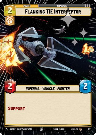 Image of Flanking TIE Interceptor (Hyperspace Foil) (717) - Ashes of the Empire Foil