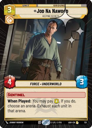 Image of Jod Na Nawood - Keeping Secrets (Hyperspace Foil) (721) - Ashes of the Empire Foil