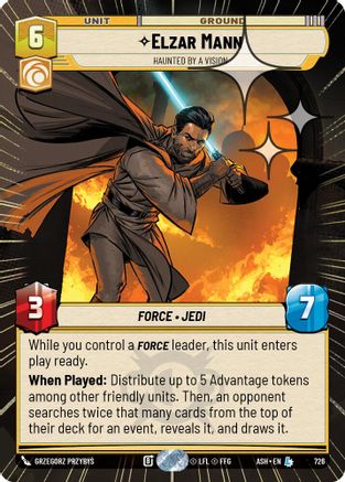 Image of Elzar Mann - Haunted by a Vision (Hyperspace Foil) (726) - Ashes of the Empire Foil