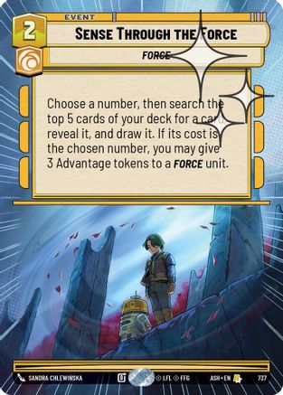 Image of Sense Through the Force (Hyperspace Foil) (737) - Ashes of the Empire Foil