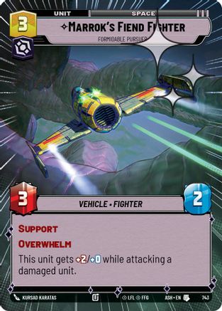 Image of Marrok's Fiend Fighter - Formidable Pursuer (Hyperspace Foil) (743) - Ashes of the Empire Foil