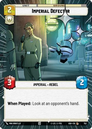 Image of Imperial Defector (Hyperspace Foil) (752) - Ashes of the Empire Foil